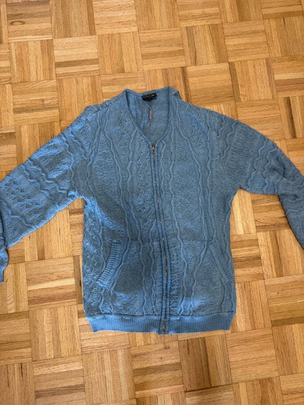 Blue Vintage Coogi Sweater- Size Large - Picture 3 of 6
